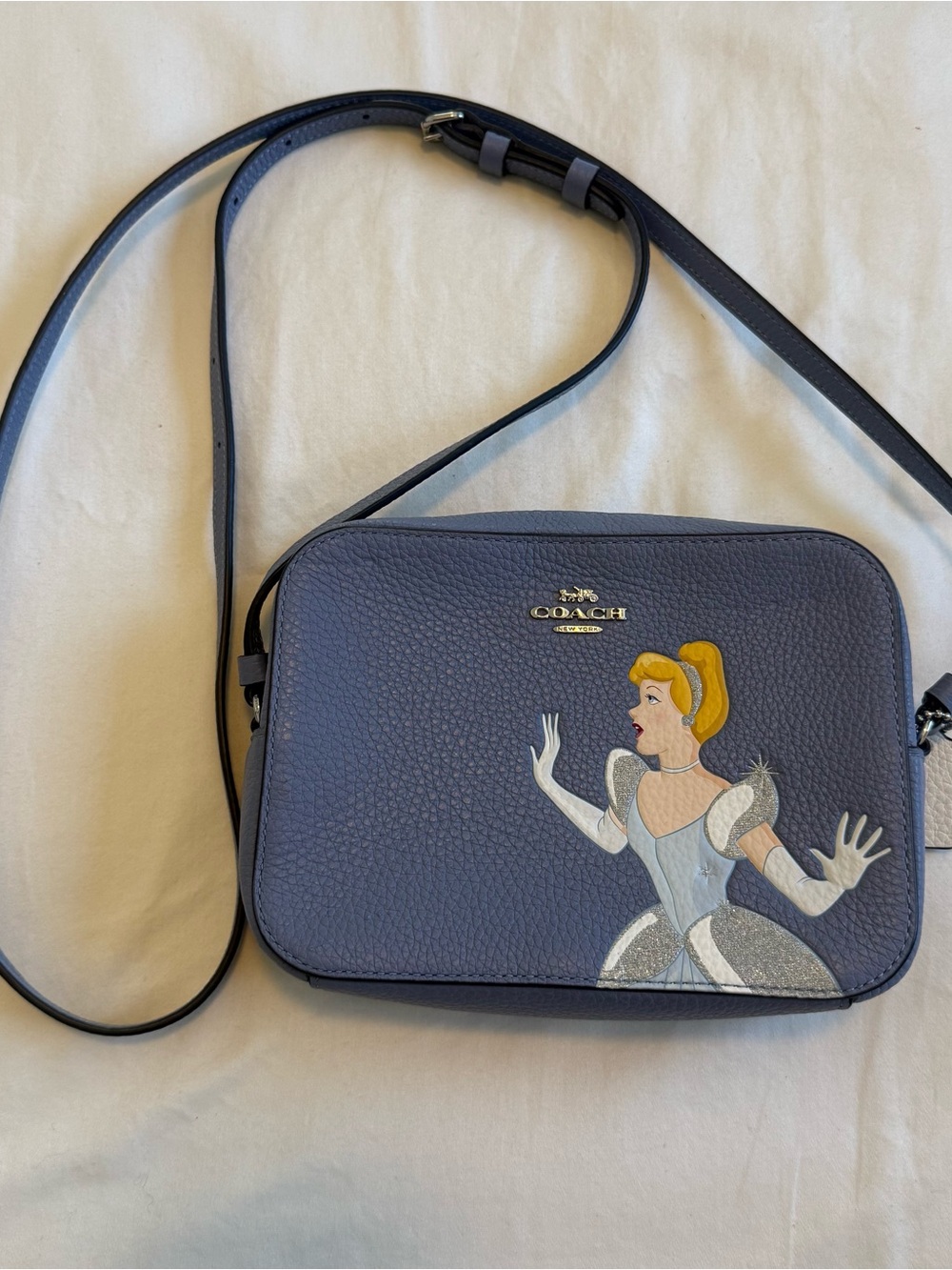 Coach Navy Blue Leather Cinderella Crossbody Bag